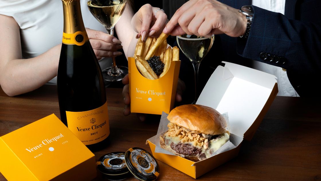 Veuve Clicquot champagne golden hour — Social Corner